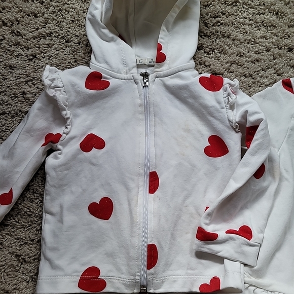 EMC Italy Heart Print Girl Hoodie Set 18M - Picture 4 of 7
